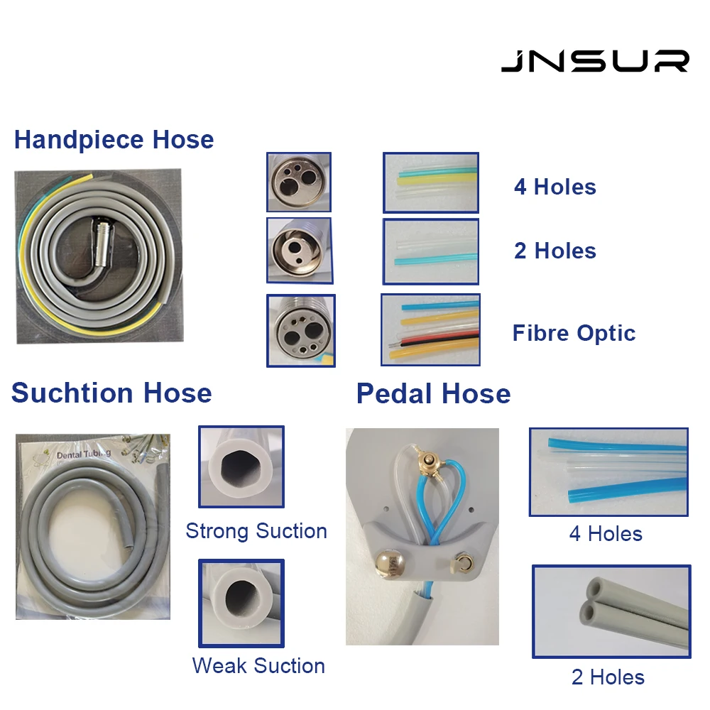 JNUR Dental Chair Hose Dental Tubing Dental Handpiece Hose StrongWeak Suction Hose Syringe Hose Dental Chair Pedal Hose Dentist