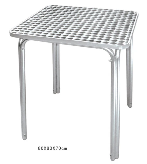 *Sturdy Full Aluminum Modern Outdoor Folding Table Waterproof Lightweight Stackable Customizable for Garden Cafe Patio Use