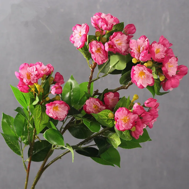 85CM Upscale Artificial Flowers Single Branches Begonia Camellia Home Decor Flores For Shopping Mall Wedding Decoration 10 Pcs