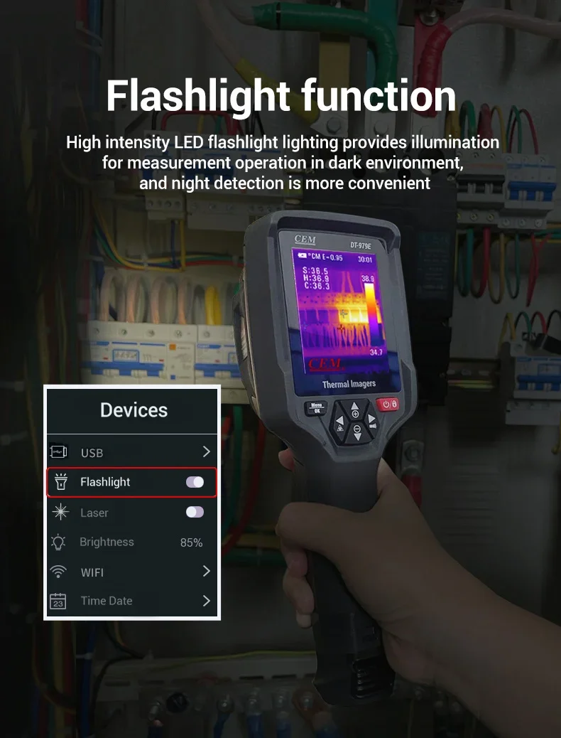 CEM DT-979E Caméra Thermique Infrarouge Image Thermique Vision Thermique