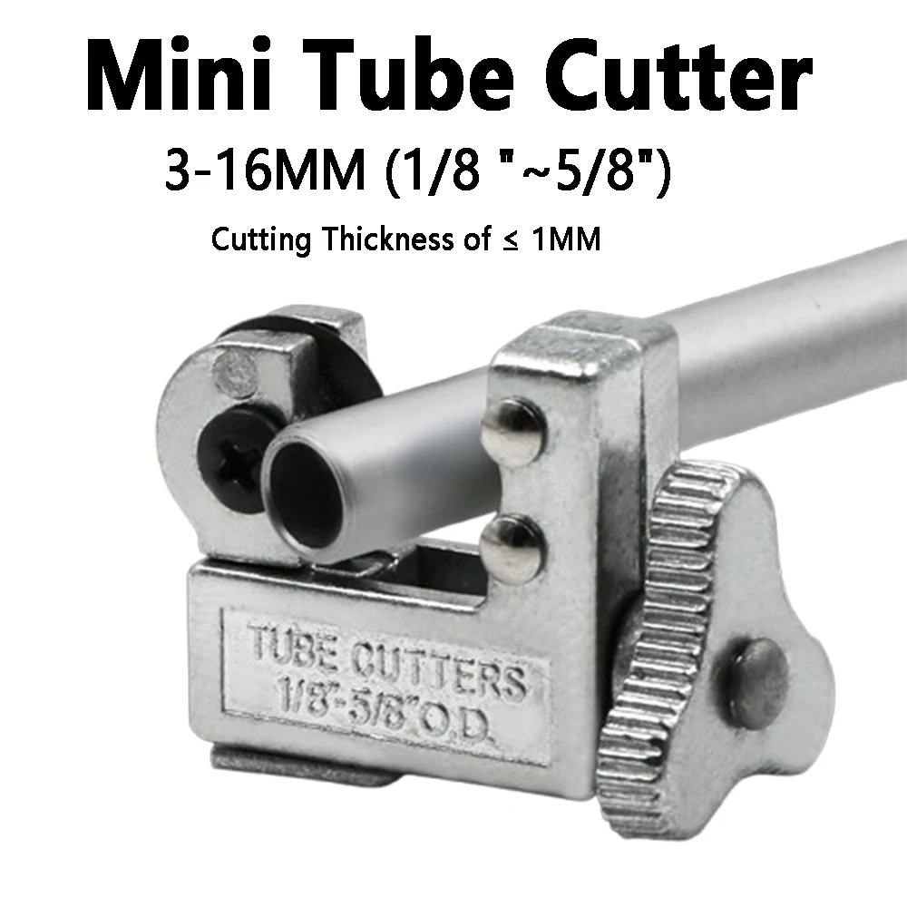 

1Pcs 3-16mm Mini Alloy Steel Pipe Tubing Cutter 1/8 To 5/8 Inch Od Copper Brass Aluminum Cutting Pipe Tube Cooling Cutter Tool