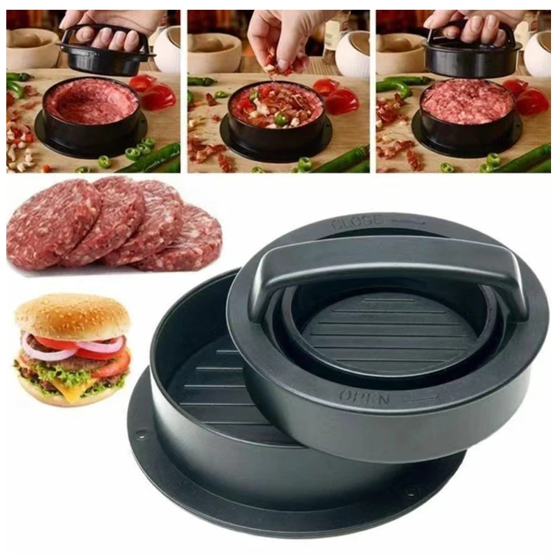 ABS Hamburger Maker Hamburger Press Round Shape Non-Stick Chef Cutlets Hamburger Meat Beef Grill Burger Press Patty Maker Mold