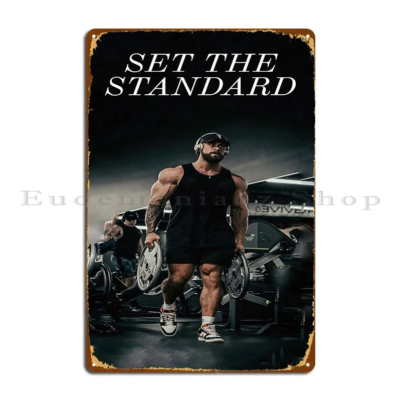 Chris Bumstead Set The Standard Metal Sign Personalized Cinema Bar Club Print Tin Sign Poster