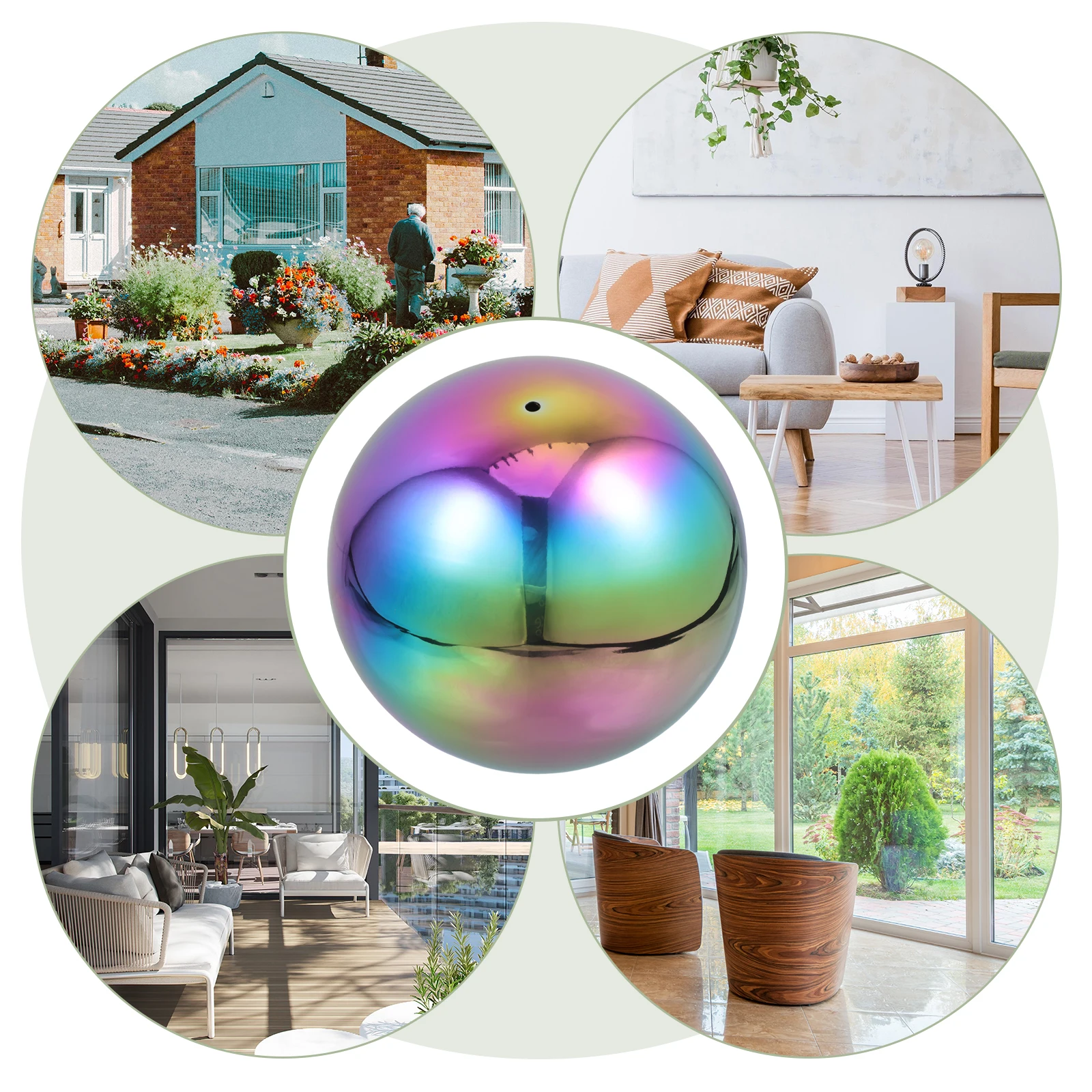 

Outdoor Mirror Reflective Ball Ornaments Floating Sphere Stainless Steel Mother Decorative Balls