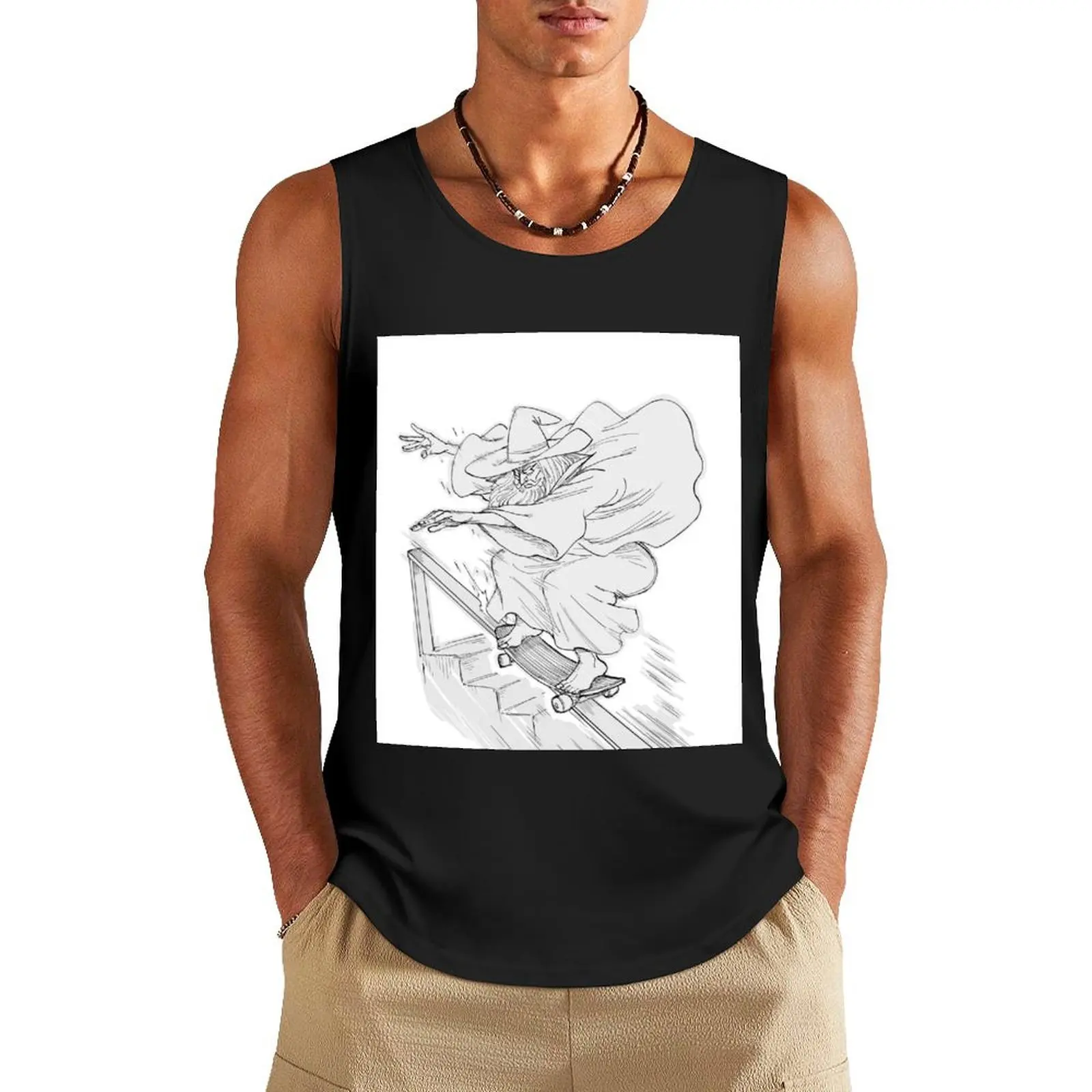 

Skate Wizard Sick Grinds Tank Top gym accessories men Short sleeve clothes for men summer
