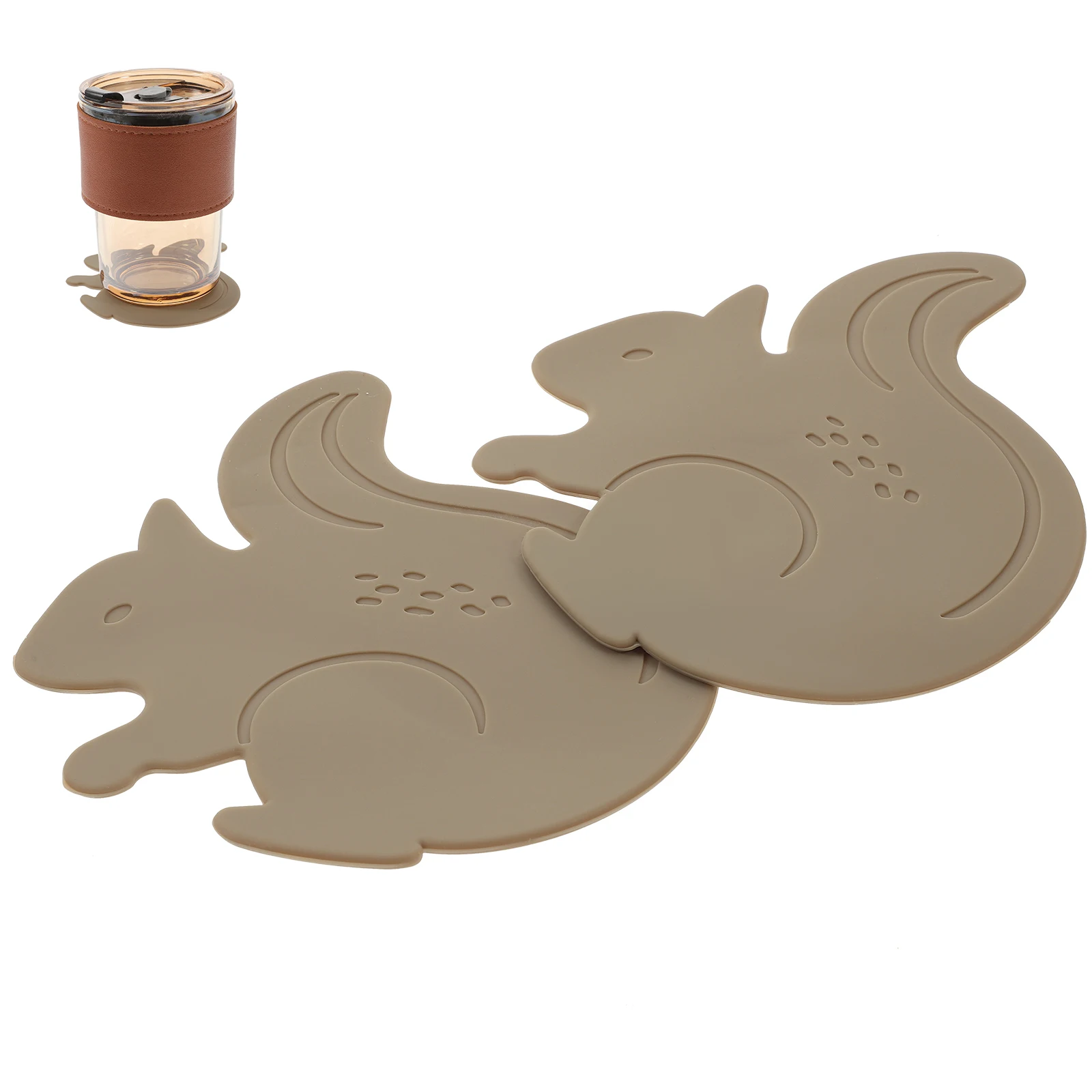 

2Pcs Heat Resistant Silicone Cup Mats Insulation Pad for Home Hotel Bar Non Slip Bottle Coasters Protect Tea Pads Easy