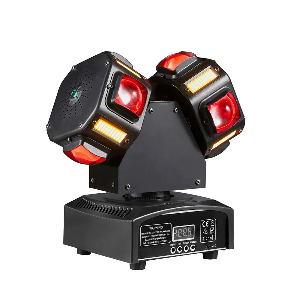 150WDouble Head LED Beam Strobe Laser 3in1LED Moving Head Bright Golden Red Green Laser Star DJ Christmas Lights effect audience