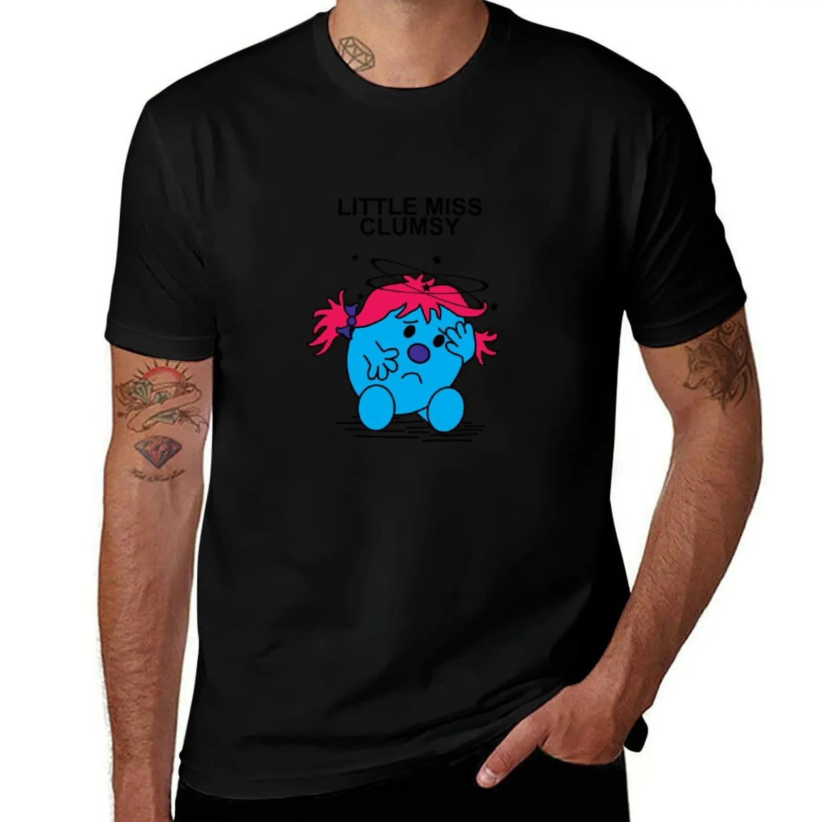 Little Miss Clumsy T-Shirt Basic Plain Short Sleeve Crew Neck Tee T-Shirt