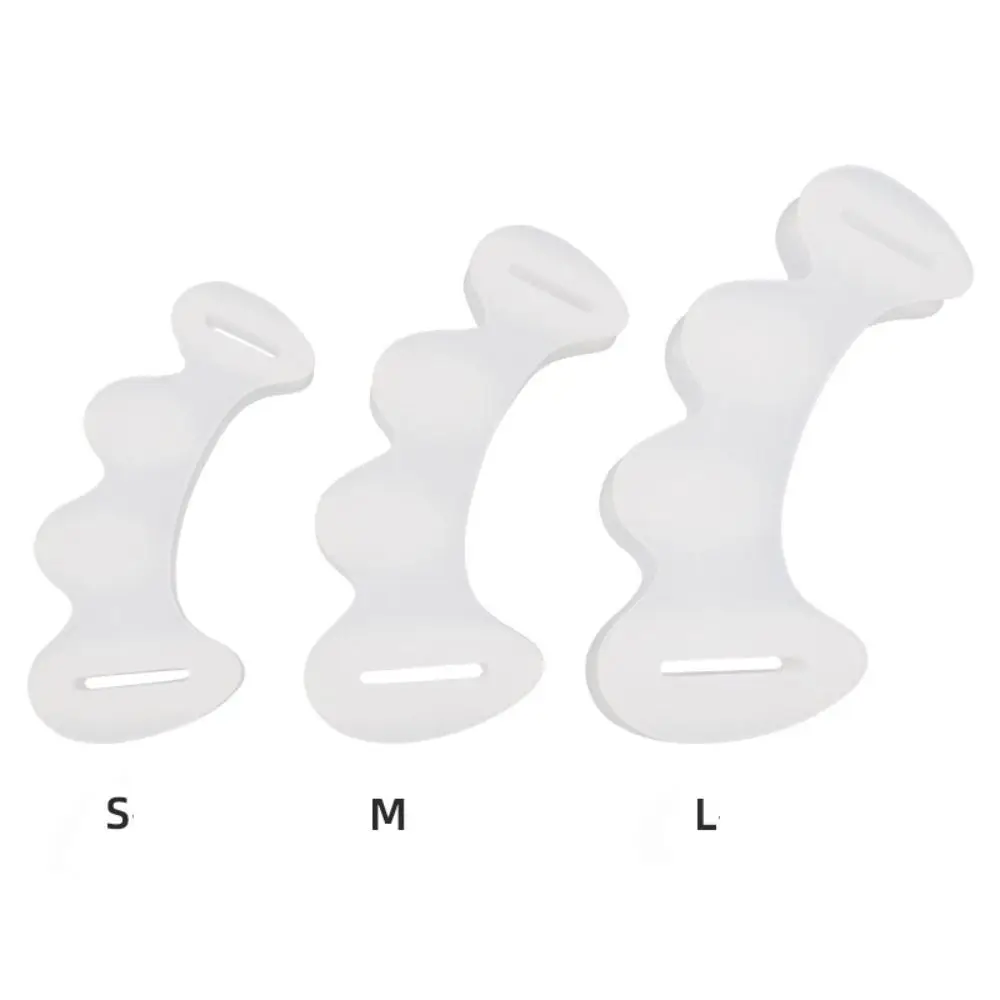 2Pcs = 1Pair 3 홀 발가락 손가락 분리기 정형외과 스페이서 실리콘 발 교정기 해머 발 교정기 풋 케어 도구