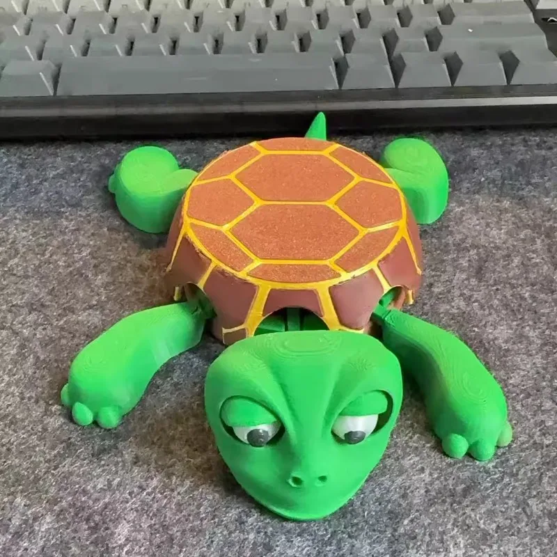 

Cute screaming turtle coaster will move funny printing small ornament 3D teacup mat limbs spread cushion creativity