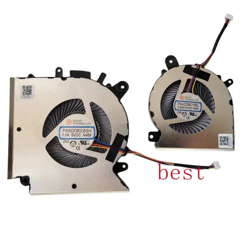 For PABD08008SH PAAD06015SL N459 N460 New For MSI GF66 GL66 MS-1581 CPU GPU COOLING FAN DC5V 0.55A 1.0A