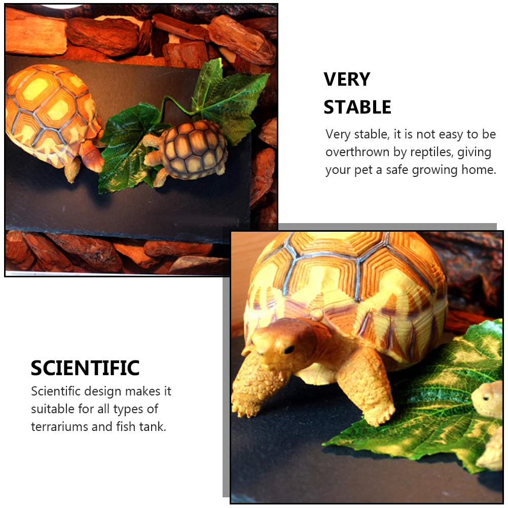 

1Pcs Black Reptile Feeding Basin Stone Board Tortoise Resting Plate Small Pet Terrarium Food Plate Stone Board Fish Tank Supply