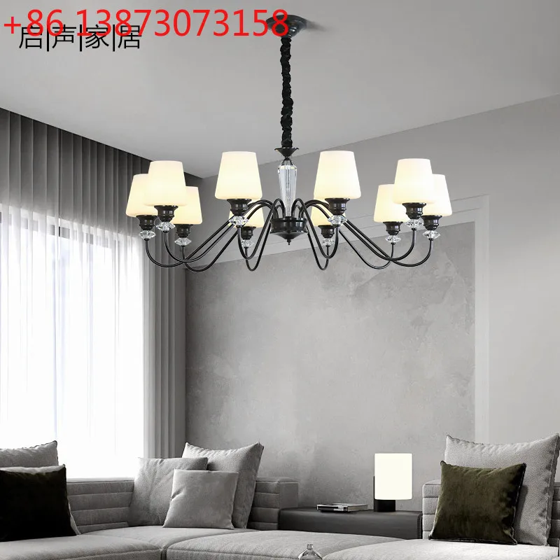 

Полностью медная простая американская люстра для гостиной, современный свет, роскошная люстра для еды, светильник для спальни, кабинета