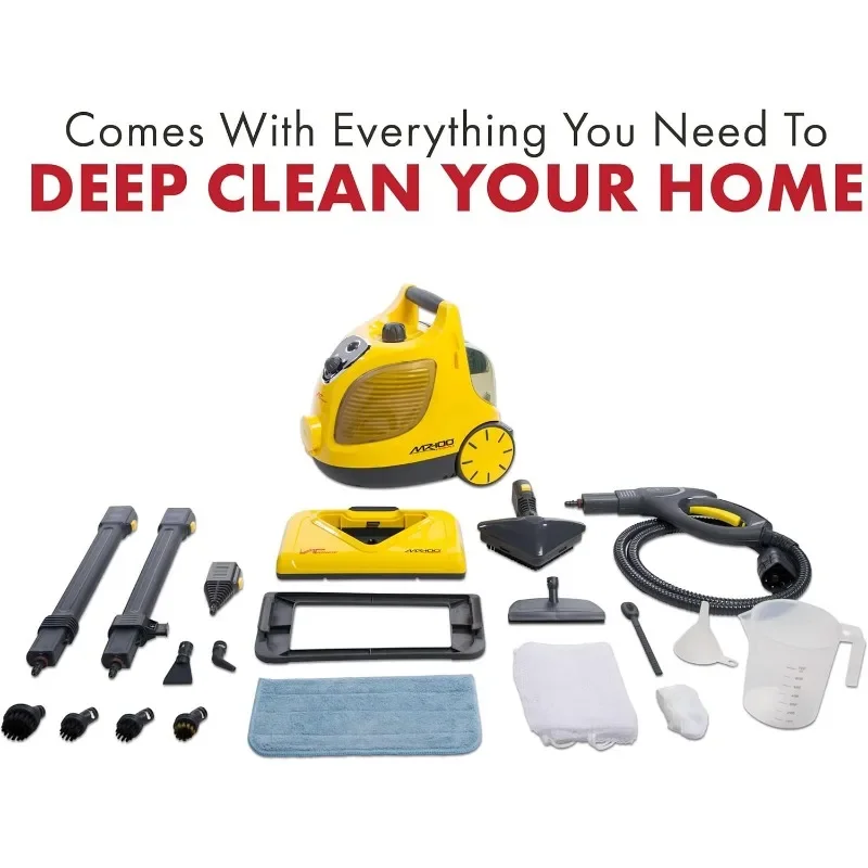 Vapamore MR-100 Primo Steam Cleaner, 20 Extensions/Attachments including the Turbo Pet Tool