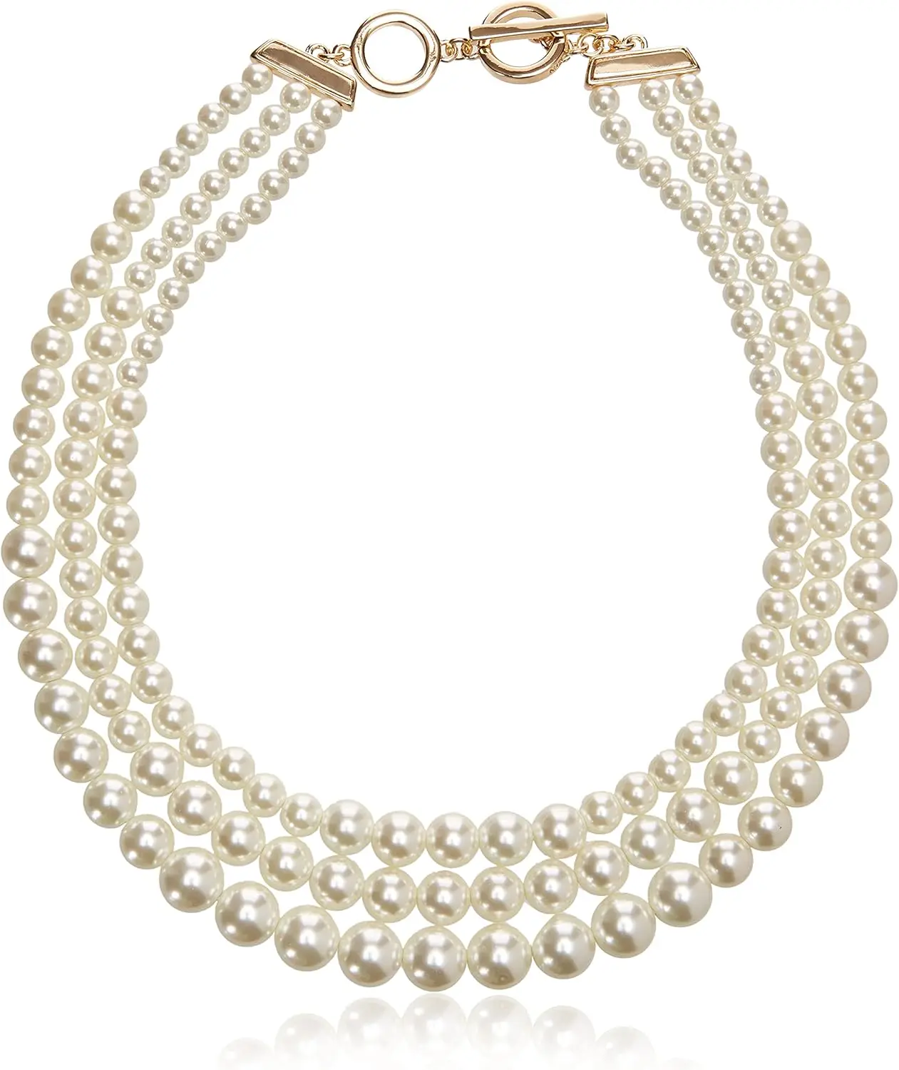 

Gold-Tone Pearl Pendant Necklace for Women