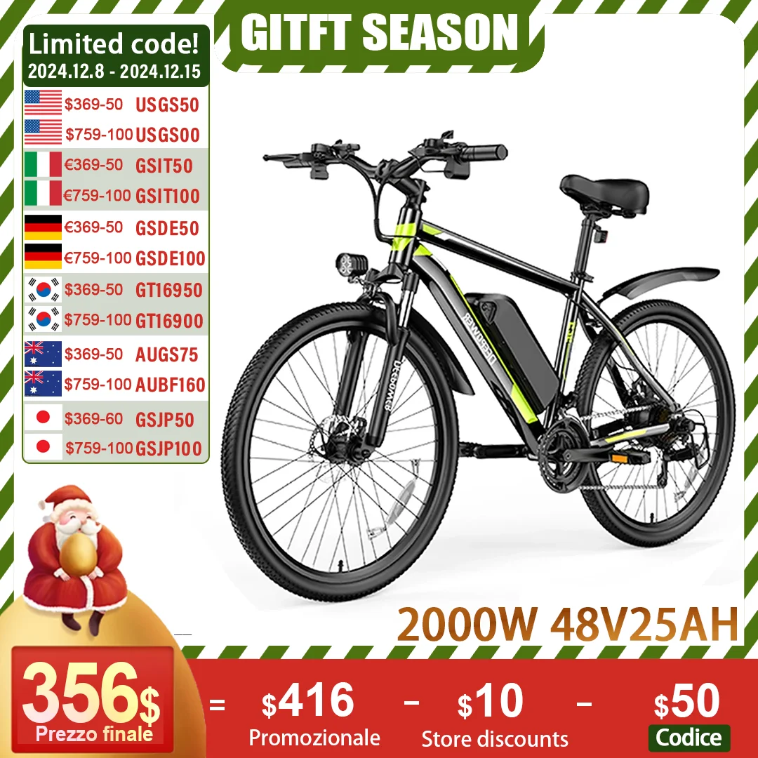 ZPW S26 500W EBike 48V 12.8AH 26 Inch Off-road Tires Electric Bicycle Adult Snow Mountai Electric Bike