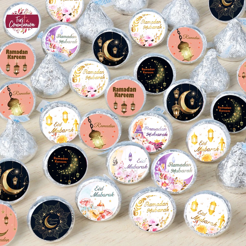 500pcs EID Mubarak Stickers Gift Bag Candy Box Seal Labels Islamic Muslim Party DIY Decorations 2025 Ramadan Kareem Supplies