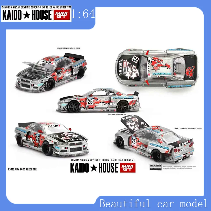 

Kaido House x MINIGT 1:64 Nissan Nissan GTR R34 V1 alloy car model 197
