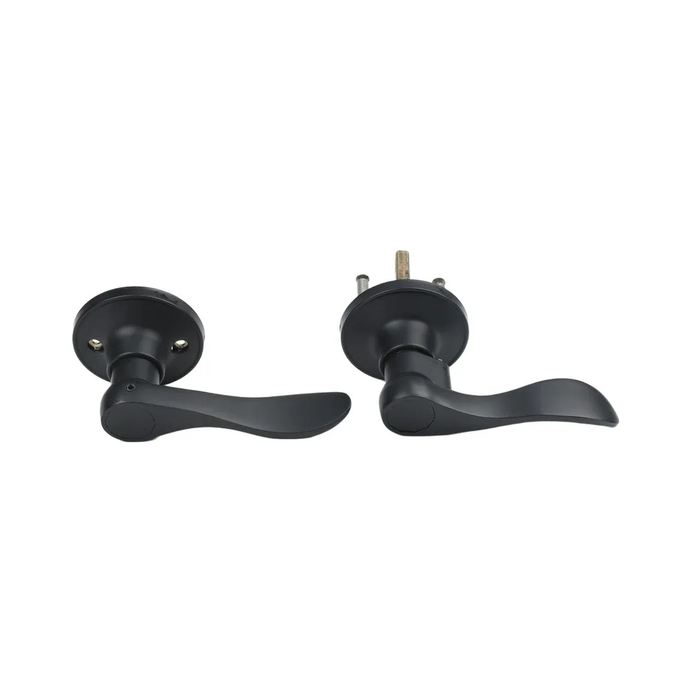 For Standard US Doors Keyless Privacy Door Lever For Home Decor Modernization Black Long-lasting Door Hardware