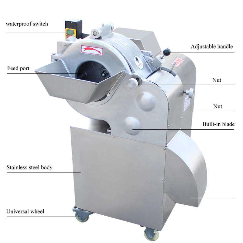 Engineering Grade Vegetable Cutter Machine Centrifugal Potato Carrot Slicer Shredder For Canteen Central Kitchen