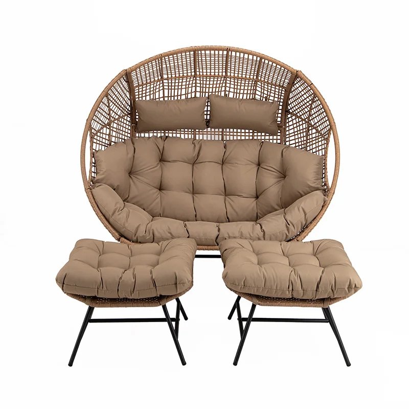 

Leisure Rattan Chair Hotel Villa Garden Homestay Outdoor Leisure Rocking Double Egg Chair
