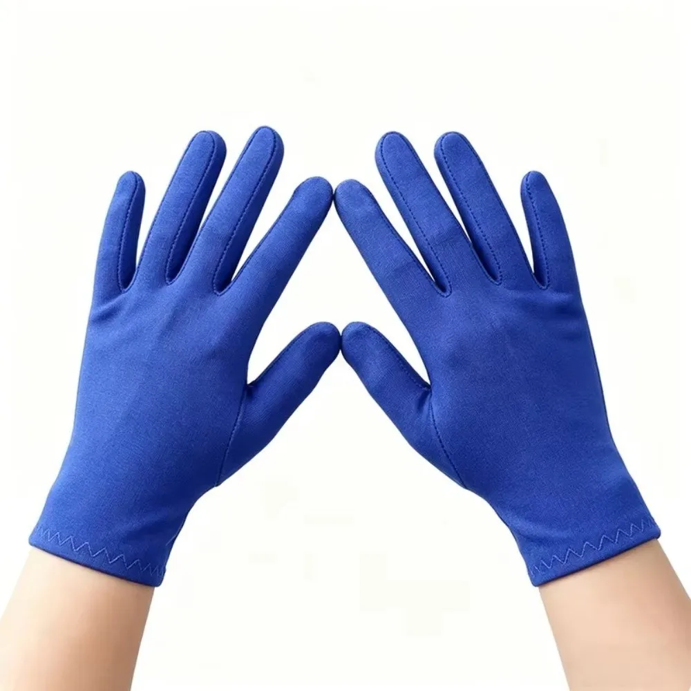 Short Stage Performance Gloves 4-10 Year Old Elastic Five Finger Gloves Candy Colored Children's Sunscreen Gloves