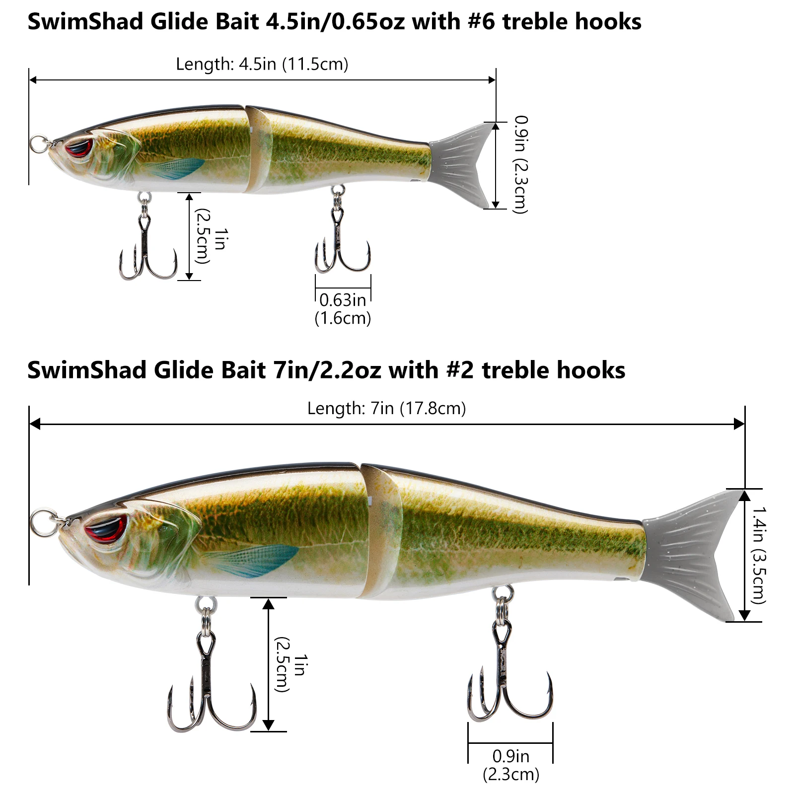 Bassdash Swimbaits Glide – Señuelo duro para lucio y lubina