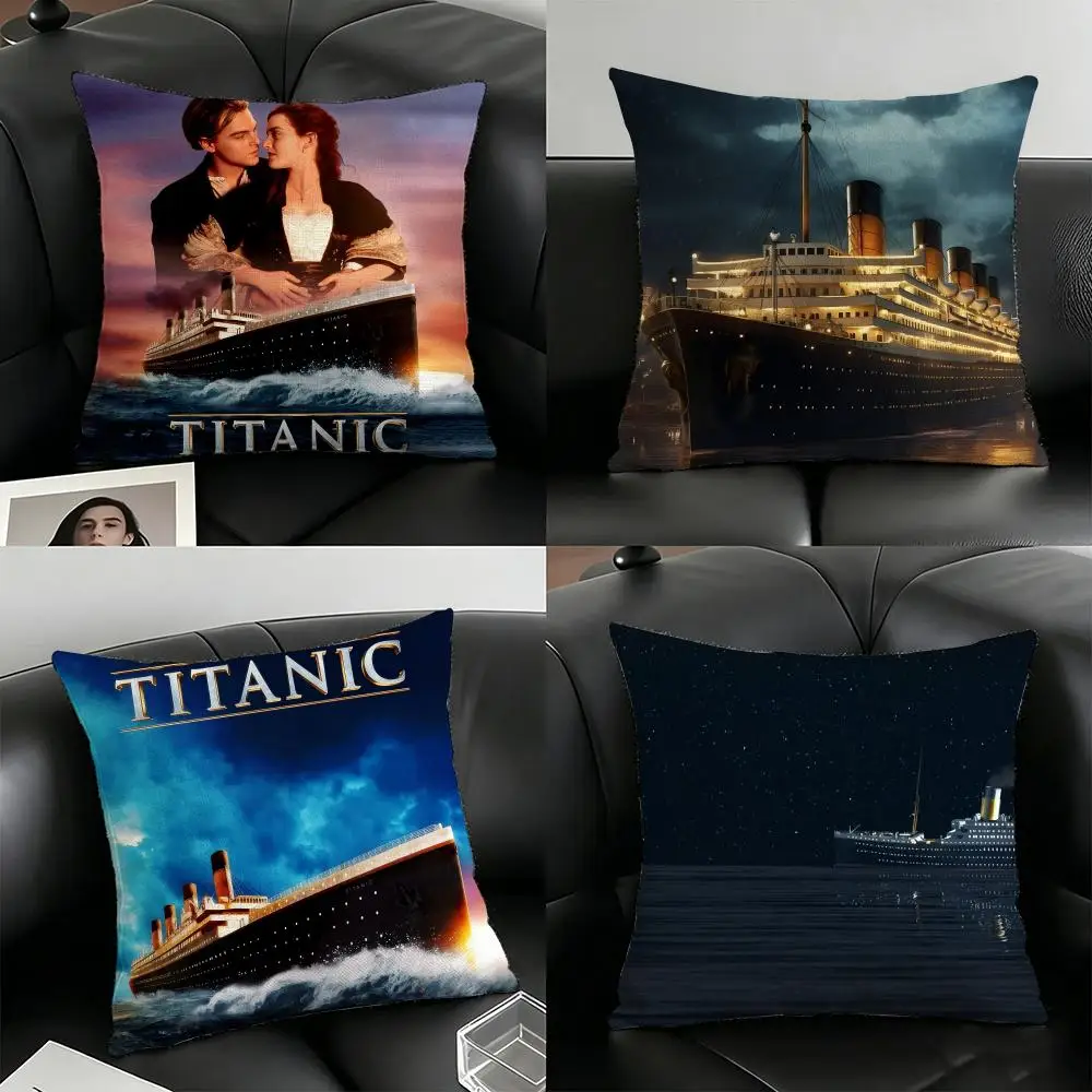 T-titanics Moive Pillow Case Linen Pillow Covers Cover For Couch Living Room Bench Patio Floor Linen Home Decor