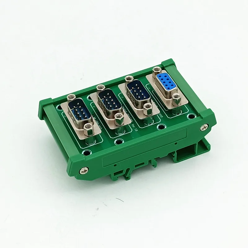 DB9 Female to Male D-SUB Buss Board Interface Modulewith DIN Rail Mount DB9 splitter