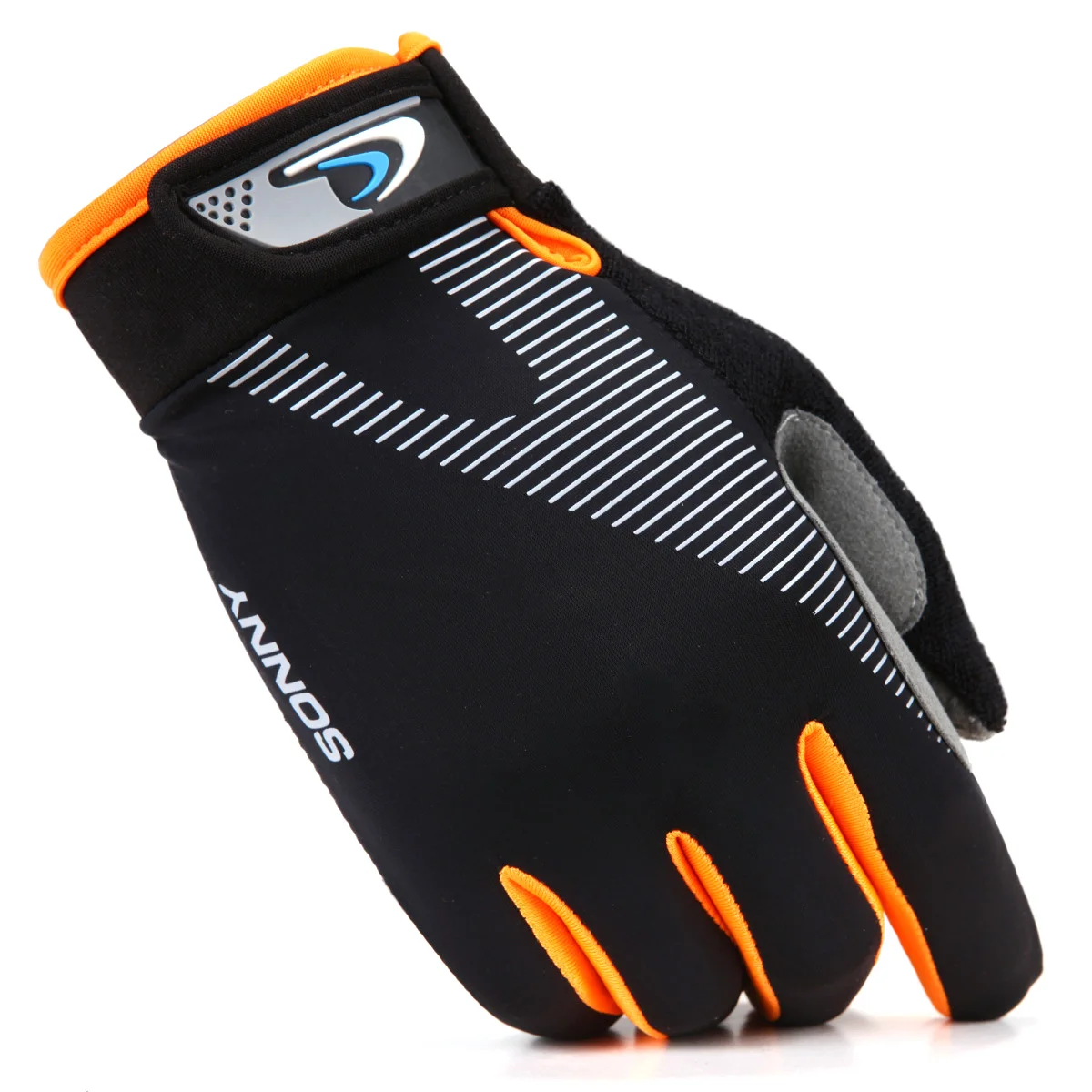 

Nonslip Full Finger Cycling Gloves Mountain Bike Gloves Road Racing Outdoor Size L Black Orange Anti
