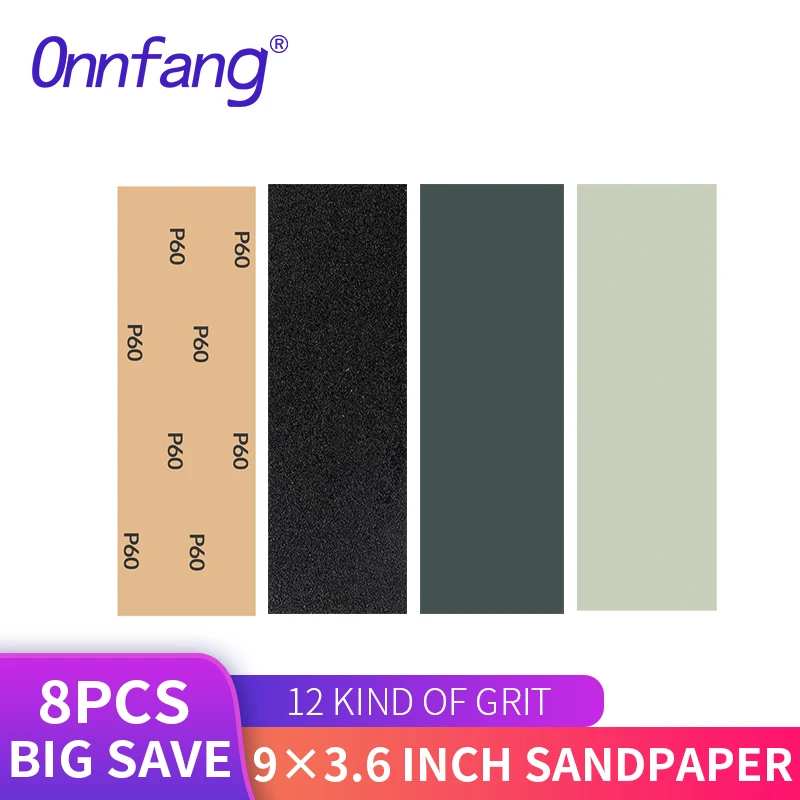 

Onnfang Sandpaper Water Dry Sandpaper 9x3.6inches Waterproof 19 Grit Sanding Paper Metal Wood Polishing Abrasive Tools