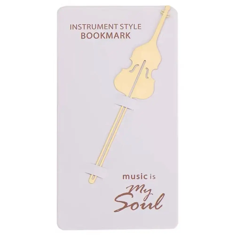 Durable Gold Musical Note Musical Instruments Bookmark Metal School Supplies Meta Book Maker Office Gifts Paper Clips Stationery