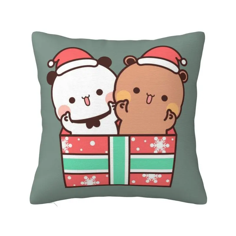 Custom Bubu And Dudu Christmas Wallpaper Square Pillow Case Decoration 3D Two Side Printed Cushion Cover for Living Room