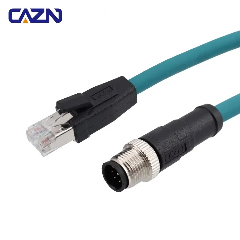 Ethernet M12 to RJ45 Connector M12 8 Pin A Code Female Male to RJ45 Waterproof Ethernet Cables