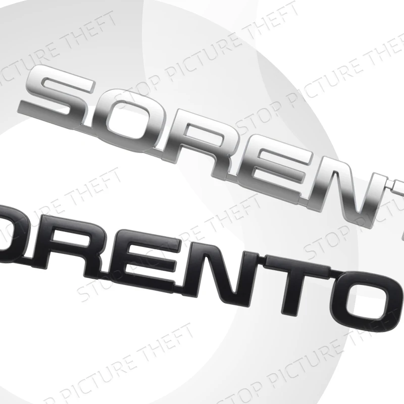 Metal Alloy For Sorento Letter Logo Stinger K3 K2 Niro Rio GT Line Car Trunk Fender Sticker Decoration Emblem Badge Accessories