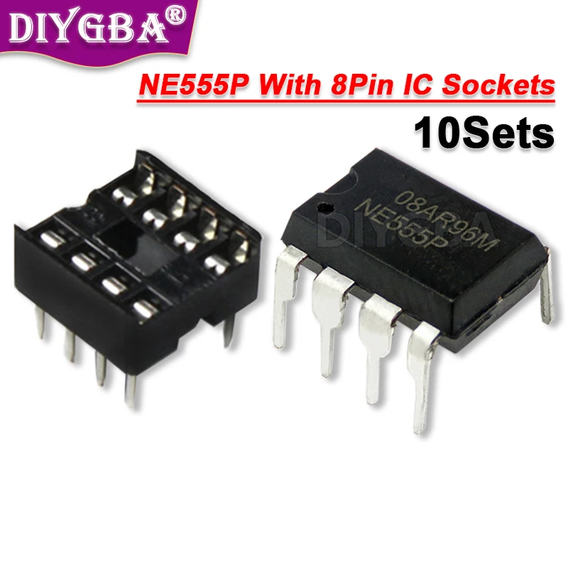 20PCS 100% New NE555P IC NE555 NE555N 555 Timers DIP-8 8 Pin DIP Sockets