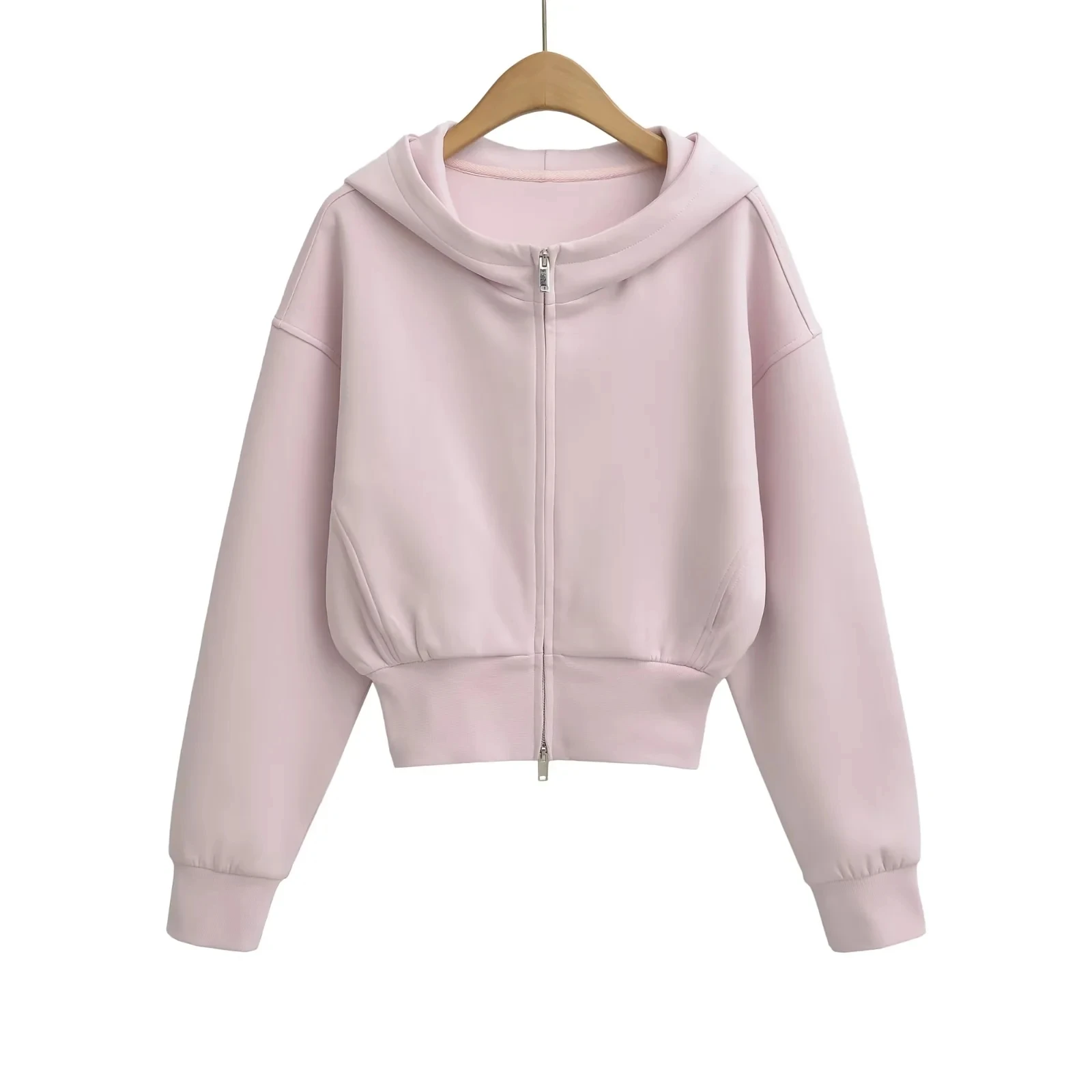 American Sle Loose Air Layer Hoodie Damen Frühling Herbst Vielseitig Slim ort Cardigan Jaet Zipper Hat irt