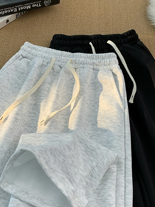 

Мужские спортивные брюки Thiened Dstring, осенне-зимние, модные, брендовые, на подкладке, теплые, повседневные, американского кроя, прямые штанины...