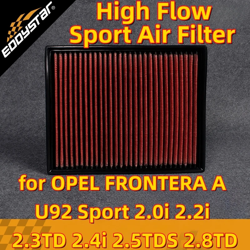 

Спортивный воздушный фильтр с высоким расходом для OPEL FRONTERA A U92 Sport 2.0i 2.2i 2.3TD 2.4i 2.5TDS 2.8TD Моющиеся гоночные впускные фильтры