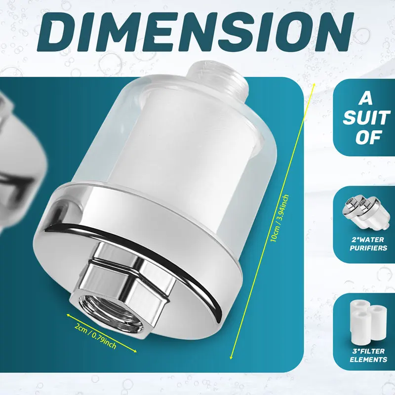 2025 New Purifier Output Universal Shower Filter PP Cotton Household Kitchen Faucets Purification Home Bathroom Accessories