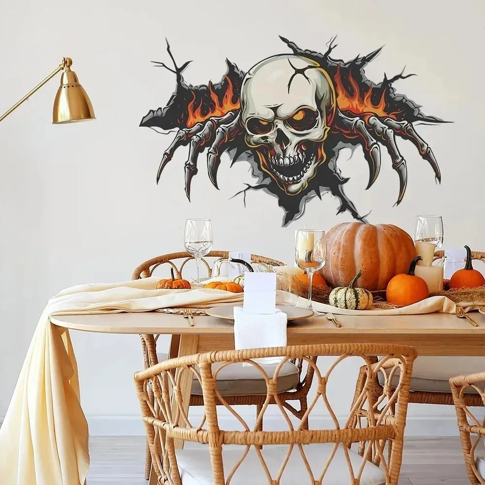 ملصقات مثيرة للهالوين، ملصقات حائط رعب مطبوعة متعددة، ديكور غرفة المعيشة في الهواء الطلق، شارات جو مهرجان الأشباح #2