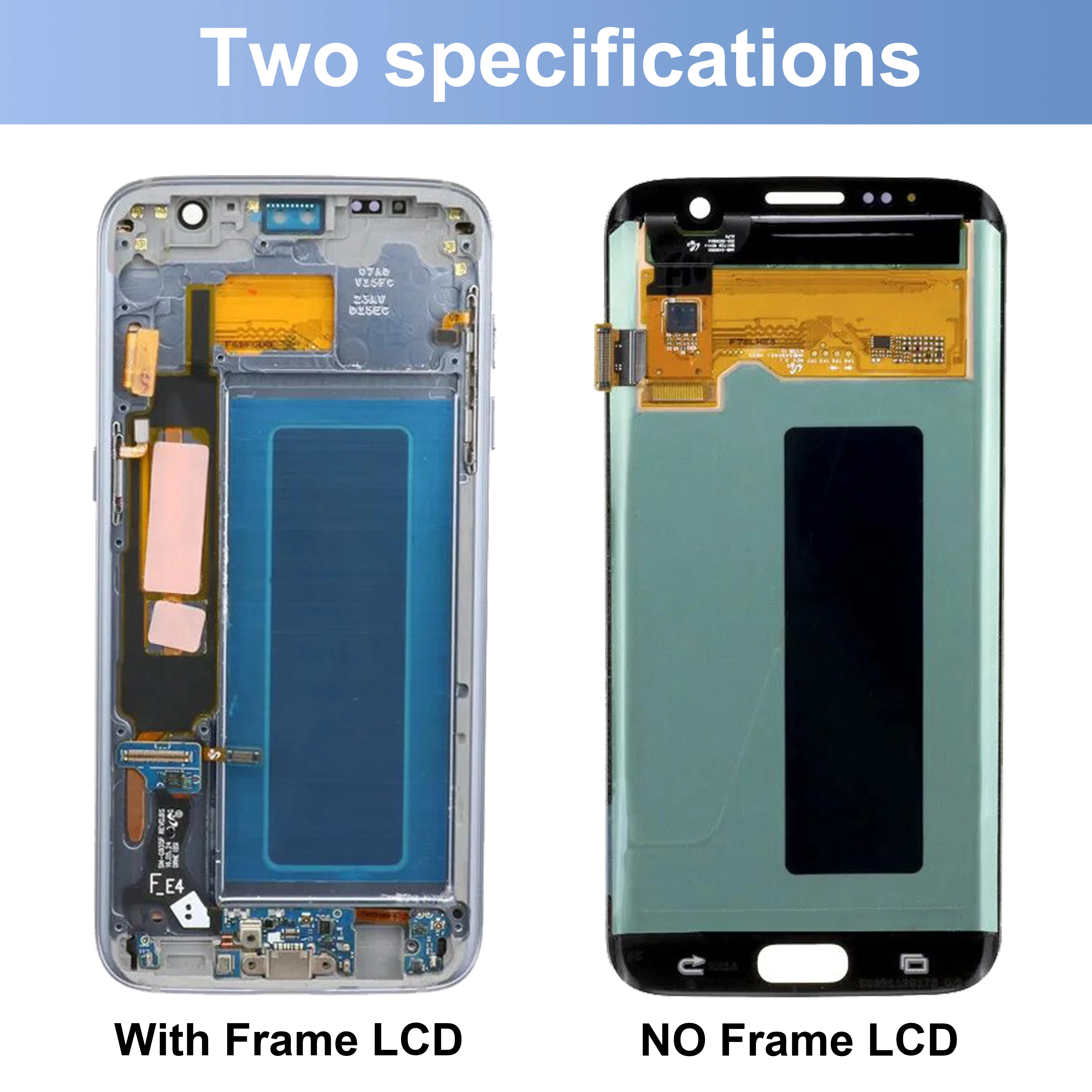 AMOLED 5.5\'\' LCD For SAMSUNG Galaxy S7 edge G935 G935F LCD Touch Screen Digitizer Frame For Samsung S7 Edge LCD Free Back Glass