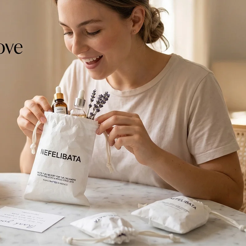 

Мешочек для украшений из бумаги Tyvek, упаковочный пакет для сережек, колец, браслетов, часов, с логотипом, пылезащитный мешочек