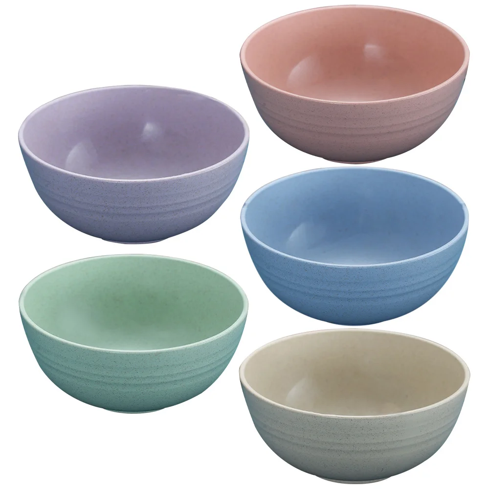 5 قطعة مادة قش السلطة غير قابلة للكسر حساء حبوب الأرز ملحق المنزل تخدم أدوات المائدة المنزلية وعاء للاستخدام المنزلي المطبخ #6