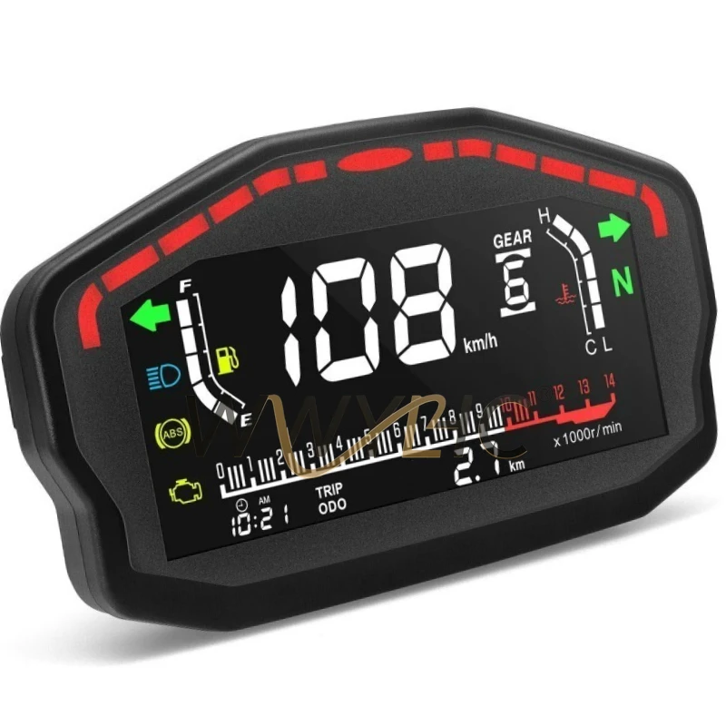 Suitable for Motorcycle of Color Screen LCD Meters with Adjustable Speed of 1-6 Gears Per Hour