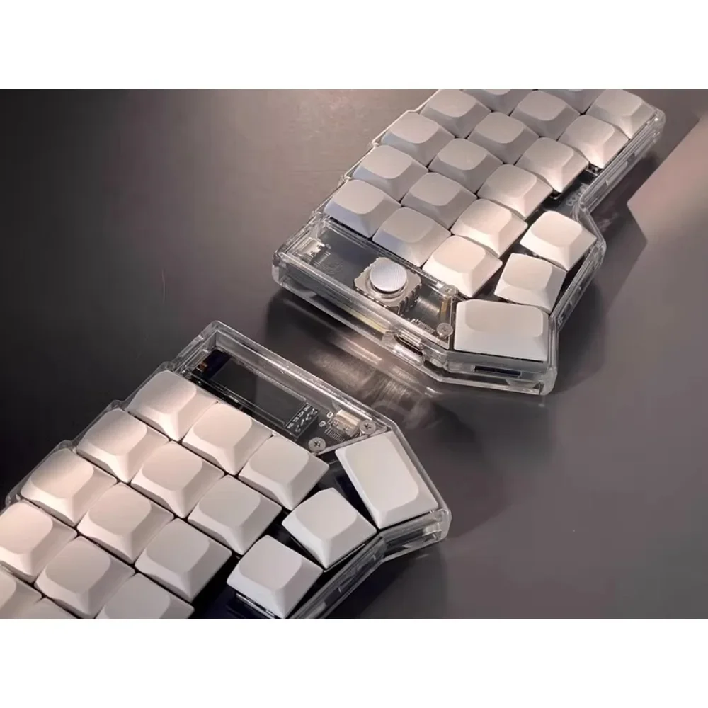 لوحة مفاتيح كورن شفافة مقسمة مخصصة RGB Kaih Choc V1 Horn لوحة مفاتيح سلكية أحادية الوضع لوحة مفاتيح ميكانيكية FR4 Gamer Teclado