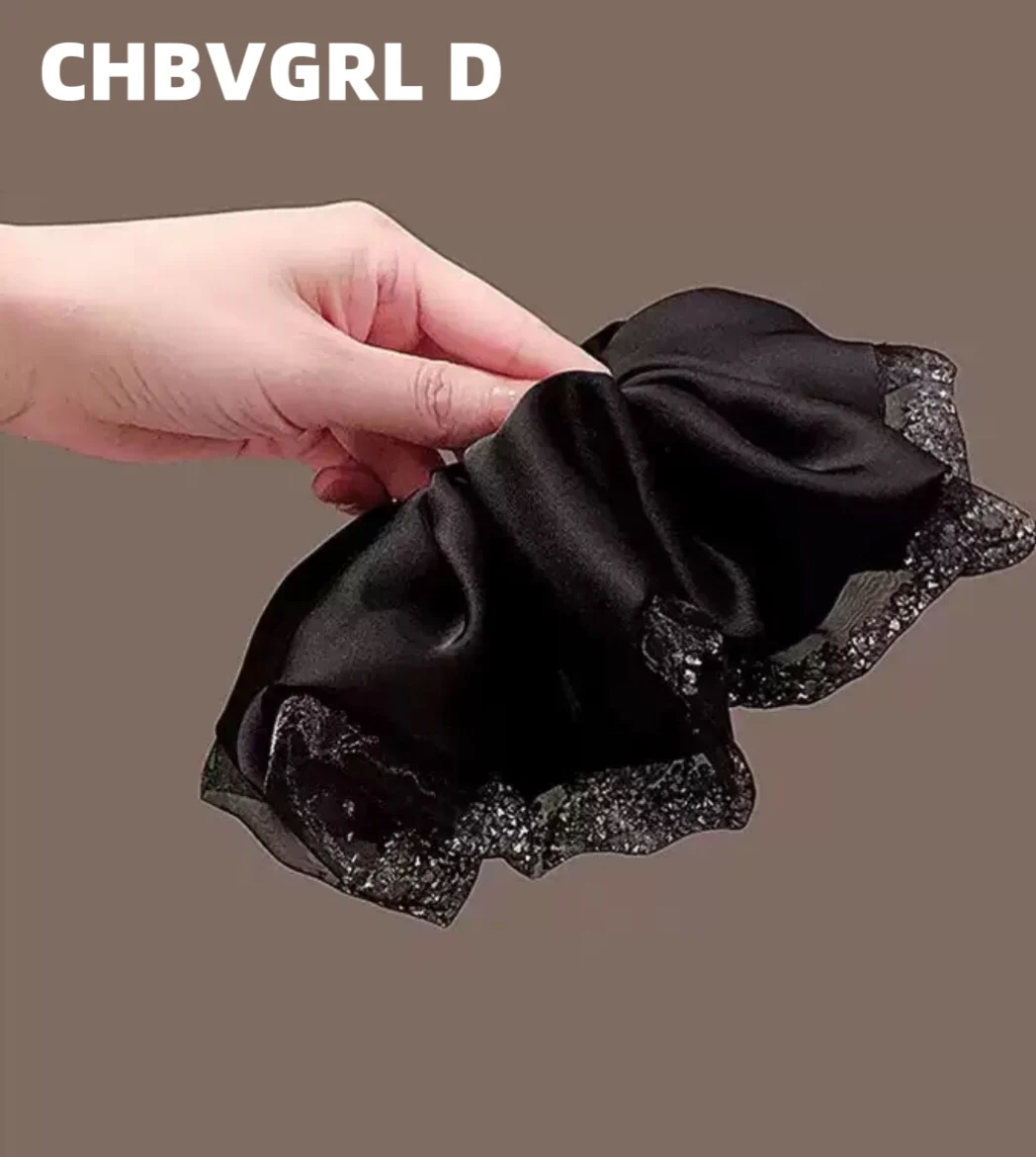 

Luxurious Korean high-end crystal pig intestine hair tie new style headband temperament all-round hair headband accessories