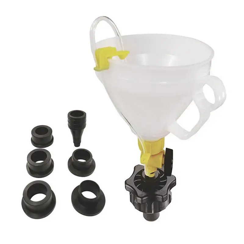 Easy To Use Coolant Radiator Filling Tool Refilling Funnel Tool Kit 5 Adaptor Parts For Ford GM Honda Toyota Nis