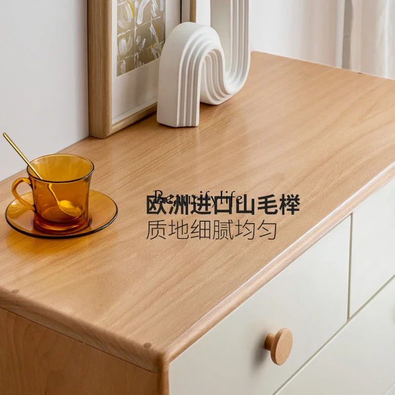 단단한 나무 서랍장, 심플하고 모던한 벽 사물함, 흰색.