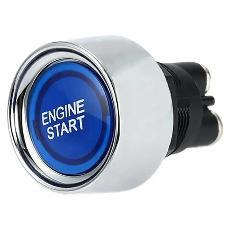 A03Z-3X Engine Button Car DC 12V 24V Blue Car Start Engine Button Light Switch Button Start Ignition Switch For Racing-Blue